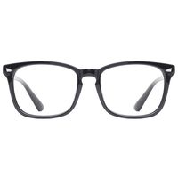 TIJN Blue Light Blocking Glasses Square Nerd Eyeglasses Frame Anti Blue Ray Computer Game Glasses (Black)