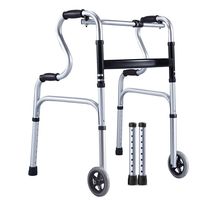 EGCLJ Elderly Front Wheel Walker Walking Assist Aid Adjustable Height Walking Frame Medical Walking Mobility Aid for Pregnant, Disabled (Color : B)