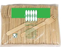 Perfect Stix Green Fork 140-1000ct Birchwood Compostable Cutlery Fork, 5-1/2" Length (Pack of 1000)
