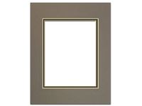 PA Framing, Double Mat, 16 x 20 Inches Frame for 11 x 14 Inches Photo Art Size - Cream Core/Cobblestone Upper and Cinder Inner Mat
