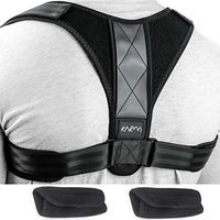Adjustable Back Corrector, Padded Clavicle Posture Corrector Brace - Best Support Back Straightener for Collarbone, Scapula, Shoulder Blade, Hunchback. for Women, Men, Kids & Plus Size (S/M)