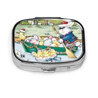 Pill Box Case Easter Mary Engelbreit Travel Medicine Organizer Arthritis Friendly BPA Free Separate Compartments for Hold Vitamins Cod Liver Oil Supplements Prescription Medication Portable