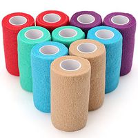 Self Adherent Cohesive Bandage, 4Inch x 5Yards, 10 Rolls, Self Adherent Wrap, Elastic Medical Vet Tape, Athletic Sports Tape for First Aid, Sports, Wrist, Ankle, Sprains