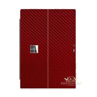 SopiGuard Wine Red Carbon Fiber Vinyl Skin Decal for Microsoft Surface Pro 4