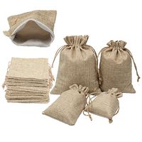YUKUNTANG Burlap Bags, 20 Pcs Wedding Party Jewelry Favor Gift Candy Drawstring Pouch Burlap Sacks for Arts, Crafts, Presents, Snacks, Christmas, Thanksgiving (3.5"X4.7")