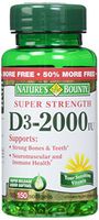 Nature's Bounty, D 2000 Iu Softgels, 150 Count