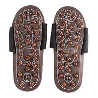Acupressure Massage Slippers with Natural Stone, Therapeutic Reflexology for Foot Acupoint Massage Shiatsu Arch Pain Relief