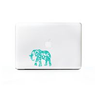 (2X) StickAny Laptop Series Elephant Tribal Sticker for MacBook Pro, Chromebook, Surface Pro, and More (Turquoise)