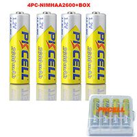 1.2V AA 2600mAh NI-MH Rechargeable Battery 4PC with 1 Pcs AAA/AA Box