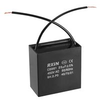 uxcell CBB61 Run Capacitor 450V AC 25uF 2 Wires Metallized Polypropylene Film Capacitors for Ceiling Fan
