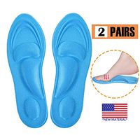 Shoe Insoles Women, (2 Pairs Blue) Arch Support Insoles Breathable, New Material, 5D Sponge Barefoot Comfort Insoles and High Heel Inserts, for Massaging, Arch Pain and Foot Pain Relieve