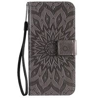 Huawei P30 Lite/nova 4e Case, Lomogo Leather Wallet Case with Kickstand Card Holder Shockproof Flip Case Cover for Huawei P30Lite / nova4e - LOKTU020067 Grey