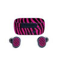 MightySkins Carbon Fiber Skin for Skullcandy Sesh True Wireless Earbuds - Pink Zebra | Protective, Durable Textured Carbon Fiber Finish | Easy to Apply, Remove, and Change Styles | Made in The USA