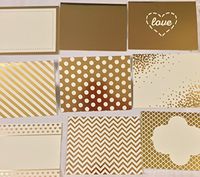 Craft Smith Blank Notecard Sets in Gold Embossed Foil-60 Ct.