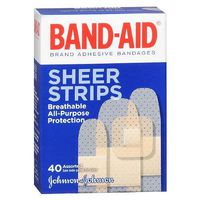 Band-Aid Sheer Sheer Adhesive Bandages, Assorted Sizes 40 ea