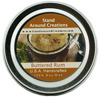 Premium 100% All Natural Soy Wax Aromatherapy Candle - 2oz Tin Buttered Rum: Our buttered rum smells just like the real thing - dark rum, butter, sugar and cloves.