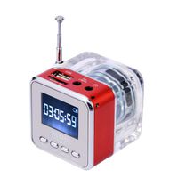 Portable Mini Speaker, Sudroid NiZHi TT-028 MP3 Mini Digital Portable Music Player Micro SD USB FM Radio (red)