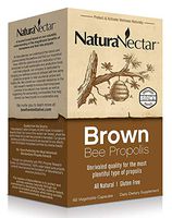 NaturaNectar Natural Brown Bee Propolis Supplement - Premium Brazilian Propolis- Respiratory Health & Immune Support Supplement, 60 Count