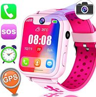 JingStyle Kids Smart Watch Phone GPS Tracker Watch for Girls Boys 1.5" Touchscreen Child Smart Watches with Flashlight SOS Anti-Lost SIM Card Slot Camera Alarm Clock Holiday Toy (Blue)