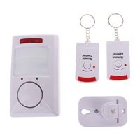 Forgun Infrared Electronic Dog Portable 105dB PIR Motion Detector Infrared Anti-Theft Motion Detector Home Security Alarm System+2 Controllers