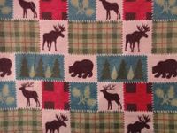 'NUGGLEBUDDY New! Microwavable Moist Heat & Aromatherapy Organic Rice Pack-Cold Pack. Cozy Wildlife Patchwork Flannel Infused with LAVENDER & LEMONGRASS Aromatherapy! The Perfect Gift!