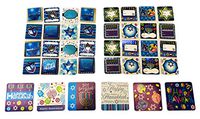 Happy Chanukah Bundle of 24 3D Embellished Gift Tags & 6 Hanukkah Gift Cards Holiday Gifting Supply Set