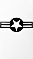 Chase Grace Studio Air Force Aircraft Star (2 PACK) USAF Military Vinyl Decal Sticker|BLACK| Cars Trucks Vans SUV Laptops Wall Art|5.5" X 2.5"|CGS530