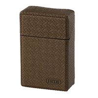 IWIM PU Leather Regular King Size 84mm 84's Cigarette Case - Magnet Lid Unique Luxury Hard Carrying Holder Box Cover Best Blank Solid Color Design for Men and Women Unisex (Dark Brown)