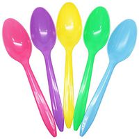 Medium Weight Plastic Colored Frozen Yogurt Spoons - 1,000/case (Mixed)