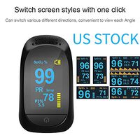 Fingertip Pulse Oximeter Blood Pulse Oximeter, Body Health Monitor with LED Display, Pulse Sensor Meter with Alarm and Pulse Rate Monitor for Adults and Childre