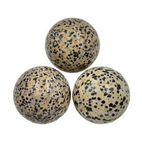 AD Beads Natural Gemstone Harmony Round Ball Crystal Healing Sphere Massage Rock 20~50mm (11 Dalmation Jasper, 30mm)