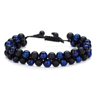 Tiger Eye Bracelet Mens Gifts - Natural Black Lava Rock Stone Tiger Eye Mens Anxiety Bracelets, Adjustable Aromatherapy Essential Oil Diffuser Healing Bracelet Gifts for Men Dad Gifts from Daughter