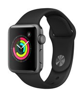 Apple Smart Watch 38mm Watch Series 3 - GPS - Space Gray Aluminum Case with Black Sport Band (OLD MODEL)