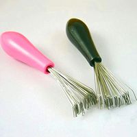 Hair Brush Cleaner,Comb Cleaner Cleaning Remover for easy Hair, Dust, Lint and product buildup removal - Embedded Plastic Handle Tool