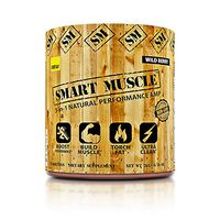Smart Muscle 3-in-1 Natural Performance AMP - Ultra Clean Total Muscle Defining Preworkout Experience with Fat Shredding Matrix and Muscle Building BCAA Blend - 100% Non-GMO Ingredients - Wild Berry