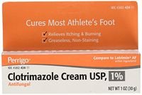 Clotrimazole Anti-Fungal Cream USP 1% by Generic Lotrimin - 1 Oz - Pack of 2