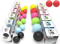 Physix Gear Sport Lacrosse Ball Set of 2 - Best Deep Tissue Massage Balls for Trigger Points, Plantar Fasciitis Neck & Back Pain - Roller for Rehab, Acupressure Foot Reflexology & Myofascial (RED 2PK)