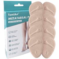 Temiart Ball of Foot Cushions Metatarsal Pads for Women Men Foot Pain Relief, Soft Gel Ball of Foot Pad Fits Heels Shoe Inserts Reduces Mortons Neuroma(4 Pair)