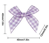 16 Color Pre-Tied Thistle+White Satin Gift Bows (Pack of 50)