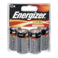 Energizer Max Alkaline C Battery, 4 Count