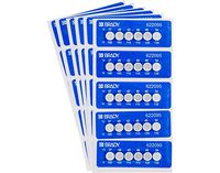 Brady TIL-6-37C/100F 37C/100F Temperature-Indicating Label, Polyester, 0.787" H x 2.205" W, White on Blue (Pack of 30)