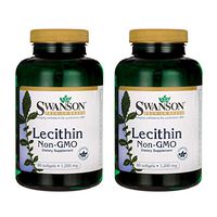 Swanson Lecithin Non-GMO 1200 Milligrams 90 Sgels (2 Pack)
