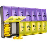 Extra Large Daily Pill Organizer 2 Times a Day, XL 7 Day Pill Box AM PM, Jumbo Weekly Pill Case, Day Night Oversized Medicine Organizer, Vitamin Holder, Big Pill Container, Best Gift for Mother's Day