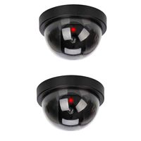 Fake Dummy Camera,CCTV Waterproof Realistic Surveillance Security Dome Camera for Outdoor and Indoor,Save You a Lot of Cost(2xBlack)