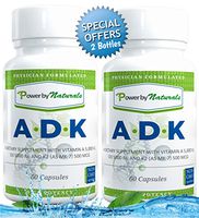 PbyN - ADK Vitamin - Dr Formulated - High Potency Vitamin A 5000 iu D3 5000 iu K2 (as MK-7) 500mcg, Supplement for Strong Bone, Immune, and Heart Health, Non-GMO,No Soy, 60 Veg-Capsules (2 Bottles)