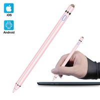 Active Stylus Compatible with Apple iPad, Homagical Stylus Pen for Touch Screens, Rechargeable Capacitive 1.5mm Fine Point iPad Pen Tablets Stylus with Pen Bag/Anti-friction Glove