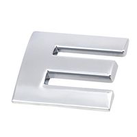 Quaant Car Sticker Decal,car-Styling (A-Z) 3D car Decals Car Emblem Letter Metallic Alphabet Sticker Letter Silver Badge Decal SL (E)