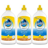 Pledge Wood Floor Cleaner Liquid, Shines Hardwood, Removes Dirt, Safe and Gentle, Lemon, 27 fl oz - Pack of 3