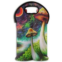 GUHurieir Mushroom Novelty Colorful Eye Attract Wine Bottle Bags Party Gift Wedding Bags