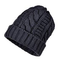 Theoylos Women's Winter Hats Wool Knit Beanie Warm Hat Ladies Slouchy Baggy Skull Cap Soft Warm Crossed Cap Ski Cap Gray